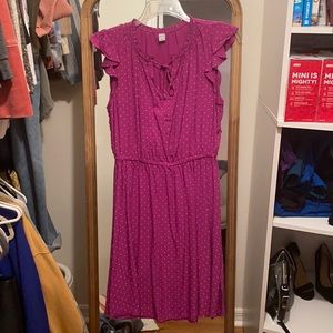 Old Navy pink polka dot dress